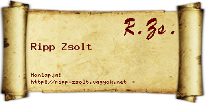 Ripp Zsolt névjegykártya